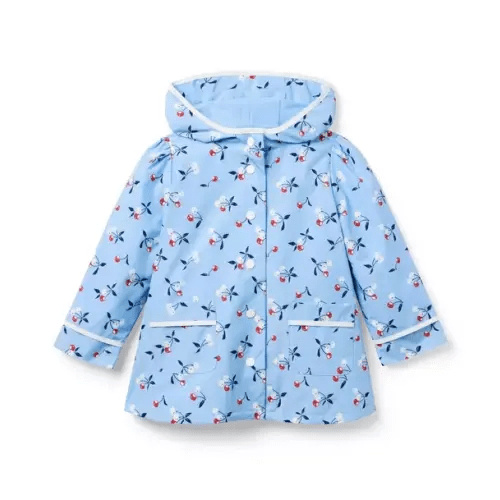 Girl Blue Bunting Cherry The Cherry Raincoat by Janie and Jack