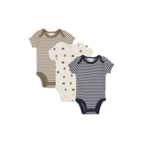 Boys' Cotton Bodysuit, 3 Pack - Baby