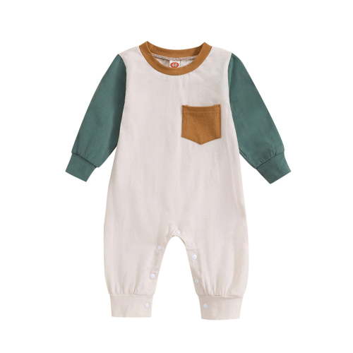 NOLDARES Baby Boy Long Sleeve Romper Jumpsuit Playsuit One Piece Outfit Casual Fall Winter Clothes(AG,12-18 Months)