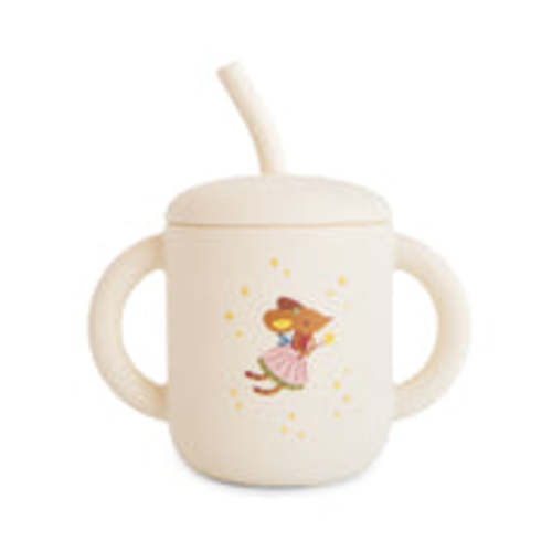 Mushie Baby Silicone Training Cup + Straw