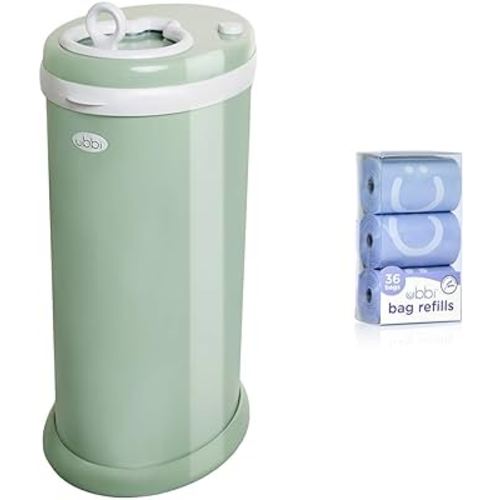 Ubbi Steel Odor Locking, No Special Bag Required, Money Saving, Awards-Winning & On-The-Go Refill Bags, Lavender Scented, Value Pack of 36, Baby On The Go Diapering Essentials