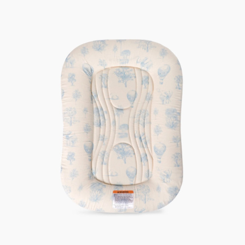 snuggleme Organic Infant Lounger Wave | Blue Toile