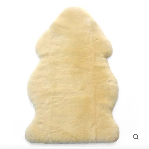 Sheepskin Rug for Babies, 100% Natural, Shorn Lambskin Wool, 2 x 3 Feet, Flax