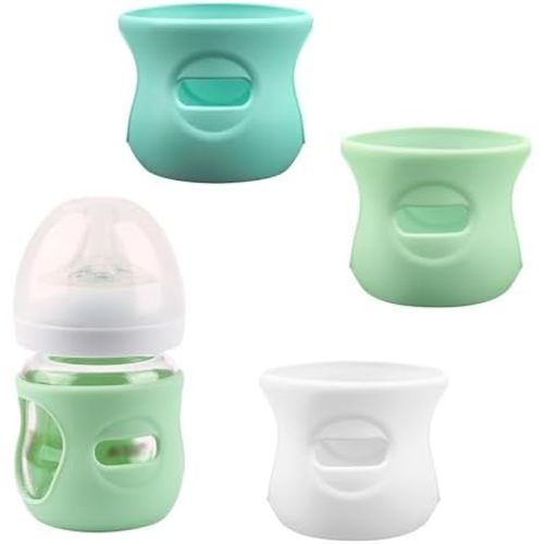 3 Pack Silicone Sleeves for Avent Natural Glass Baby Bottles 4 oz