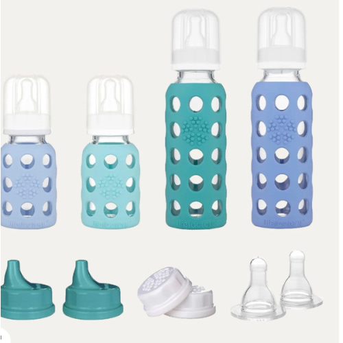 4-Piece Baby Bottle Set with Stage 2 Nipples and Caps – The Clean Bean Market