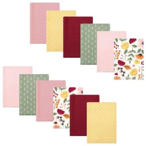 Luvable Friends Hudson Baby Flannel Burp Cloths 12pk, Autumn Floral