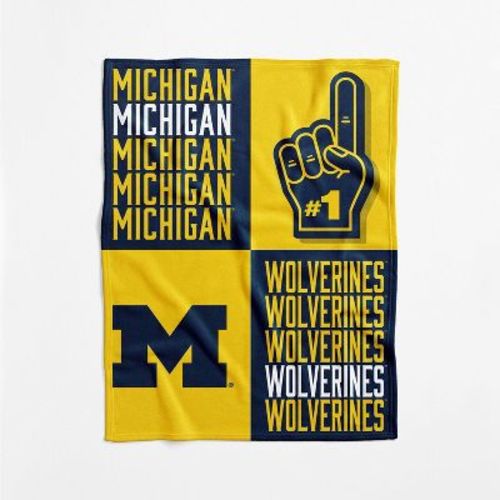 NCAA Michigan Wolverines Domino Swaddle Blanket