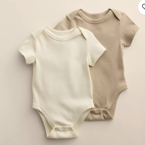 Baby Little Co. By Lauren Conrad 2-Pack Short Sleeve Bodysuits