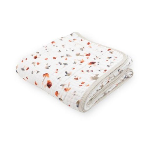 Little Unicorn Cotton Muslin Quilt Blanket - Mushrooms: Baby Blanket, 47 x 47, Nature And Outdoors Theme