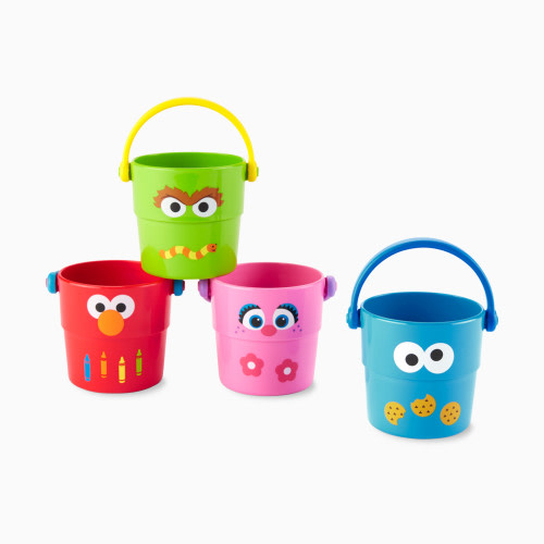 Sesame Street Stack & Pour Bath Buckets