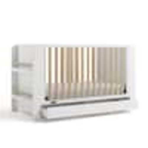 Graco Read with Me White with Driftwood 3-in-1 Convertible Crib with Drawer 04688-771