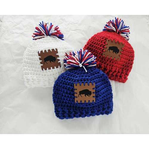 Unisex, Multiple Sizes, 0-3 month, 3-6 month, 6-12 month Buffalo Mafia Beanie, Buffalo Baby Hat, New Baby Gift, Sports Photo Prop