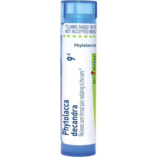 Boiron Phytolacca Decandra 9C for Sore Throat Pain Radiating to the Ears - 80 Pellets | Single-medicine homeopathic pellets for Sore Throat Pain Radiating to the Ears. Size: 80 Pellets.