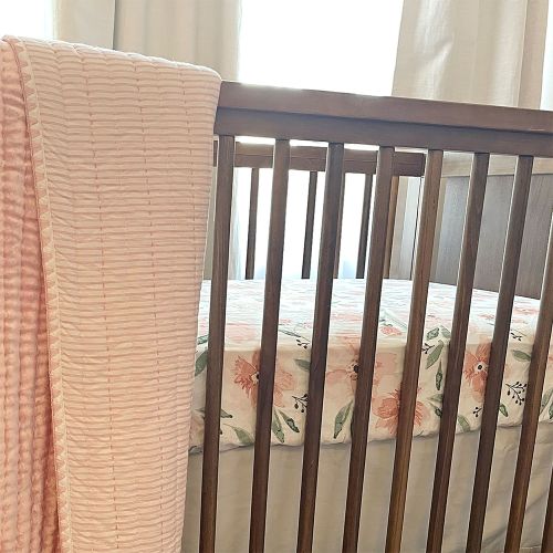 Parker Floral Crib Sheet - Flower Crib Sheet | Crane Baby