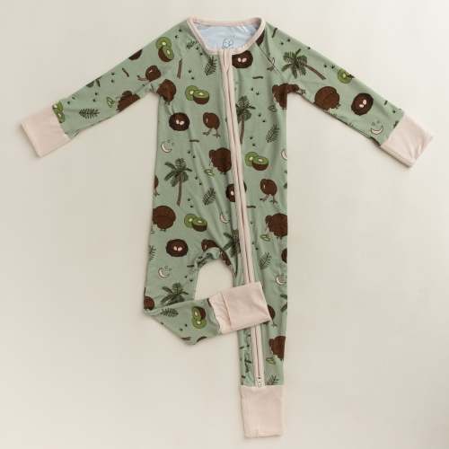 Kiwi Bird Baby Zip Pajamas