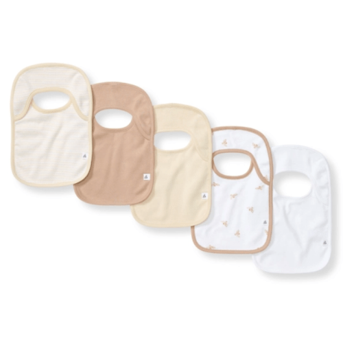 Hello Moon Organic Cotton Baby Bibs 5 Pack
