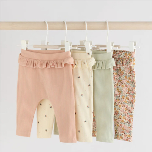 Buy Sage Green/Coral/Ditsy Baby Leggings 4 Pack (s 3-6 months) from Next USA