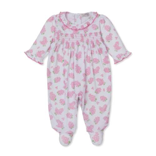 Lilac Love Pink Smocked Footie