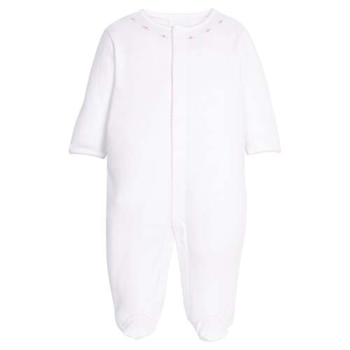 Embroidered Footie - Primrose