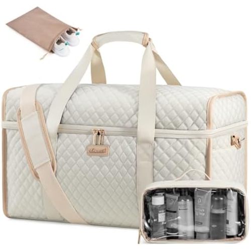 LOVEVOOK Travel Duffle Bag - Weekender & Overnight Bag with Toiletry & Wet Pocket, Carry-On Size, 3pc Set