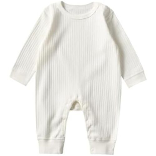 Baby Romper Long Sleeve Pure Cotton Unisex One Piece Jumpsuit, Newborn Clothes Soft Breathable Outfit