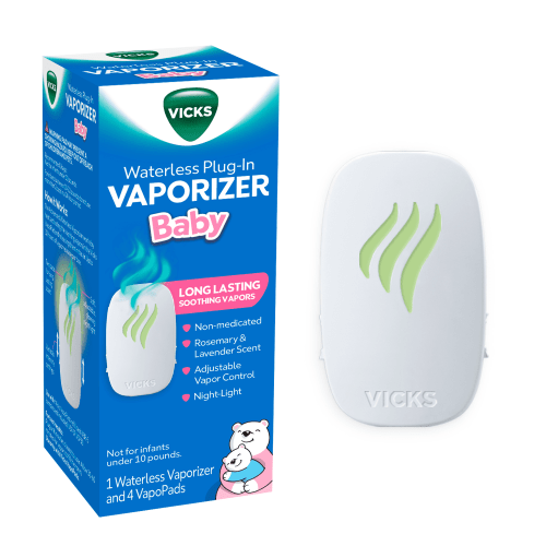 Vicks Pediatric Advanced Waterless Mini Plug-in Vaporizer, Nightlight