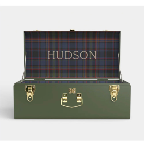 Petite Trunk - Green - PK Plaid / Embroidery