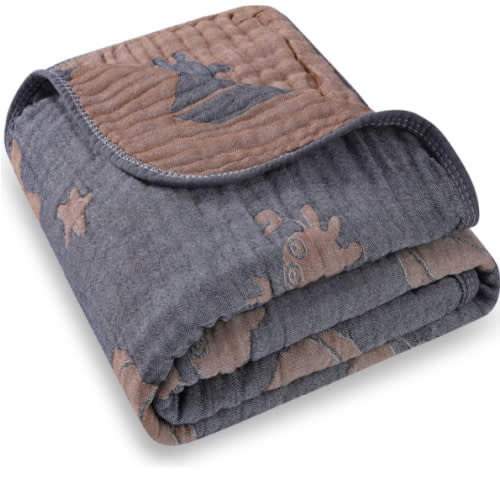 Ultra Soft Muslin Baby Blanket, A Versatile Swaddle and Crib for Babies, Toddlers, Boys, and Girls (1 Pack Ocean)