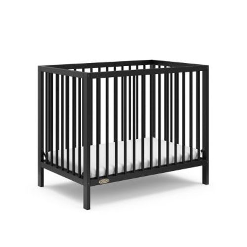 Graco Teddi 4-in-1 Convertible Mini Crib with Mattress Black