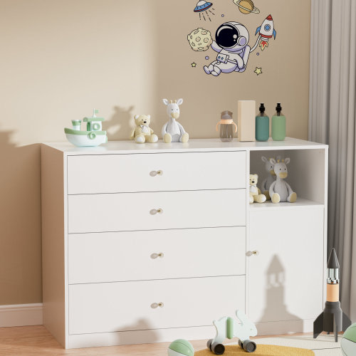 Latitude Run® 45'' Changing Table Dresser With 4 Drawers & Reviews | Wayfair