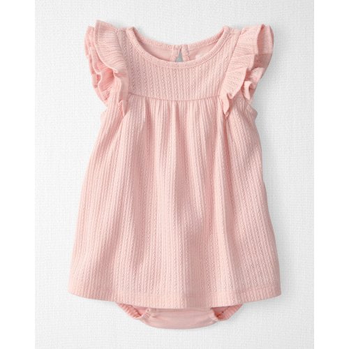 Baby Girl Pointelle Bodysuit Dress Made with Organic Cotton - Little Planet | Carter's