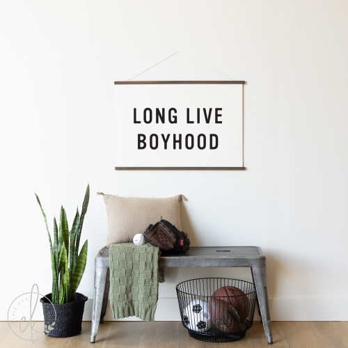 Long Live Boyhood | Canvas Wall Hanging | Boy Room Decor | Nursery Decor | Kids Room Decor