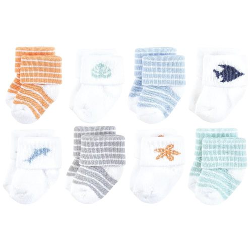 Hudson Baby Baby Girls' Cotton Rich Newborn and Terry Socks