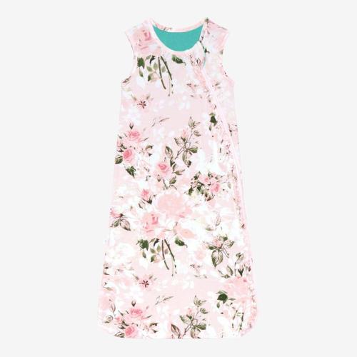 Vintage Pink Rose Sleeveless Ruffled Sleep Bag 1.0 Tog 0-6 months / Pink