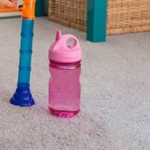 Nalgene Kids Sustain Grip-N-Gulp Water Bottles Made with Material Derived from 50% Plastic Waste, Leak Proof Sippy Cup, Durable, BPA and BPS Free, Dishwasher Safe, Reusable, 12 Ounces, Orange Volcano