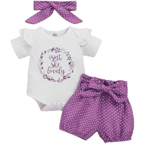 Baby Girl Clothes Infant Newborn Girl Summer Short Set Clothes