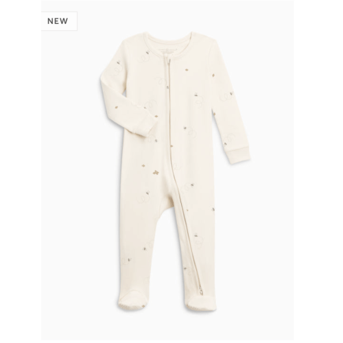 Peyton Zipper Sleeper | Bee / Pewter