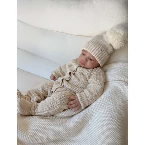 Classic Chunky Knit Jumpsuit - French Cream