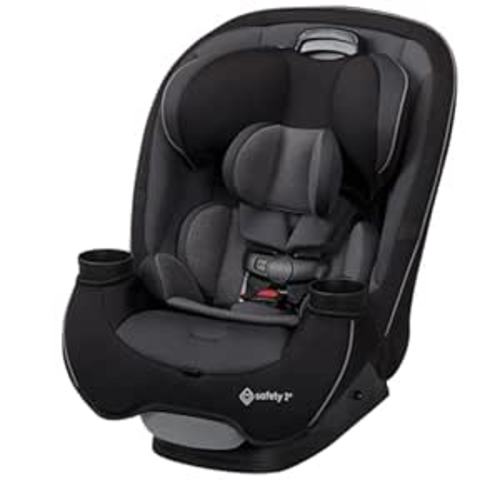 Safety 1st Grow and Go All-in-One Slim Convertible Car Seat, Rear Facing, 5-40 lbs, Forward Facing (30–65 lbs), High Back Booster Seat 40-100 pounds, Black Phantom