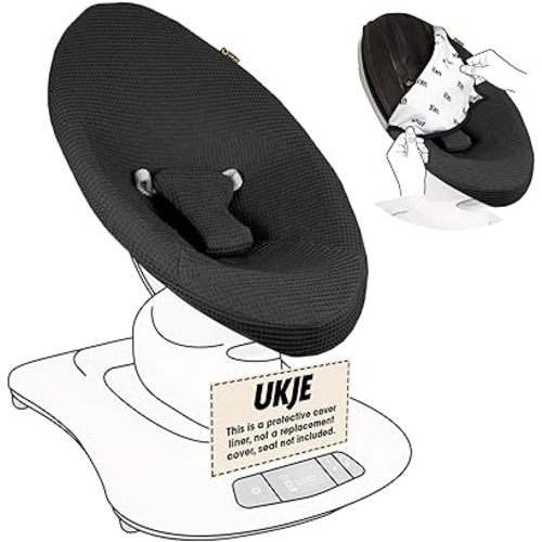 UKJE Liner Cover, Compatible with 4moms MamaRoo 4 Old Model Before 2022, Baby Swing Liner Bouncer Swing Bouncer, Black