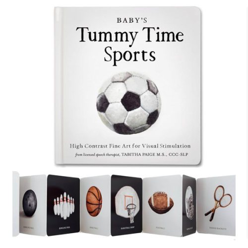 Baby's Tummy Time Sports: High-Contrast Fine Art for Visual Stimulation (Tabitha Paige Children's Book Series)