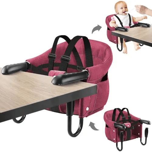 Baby high Chair, Hook on high Chair, Portable High Chair for Travel, High Chair for Table, Portable & Foldable，Suitable for Family and Travel, for Babies 6-36 Months for Eating & Dining