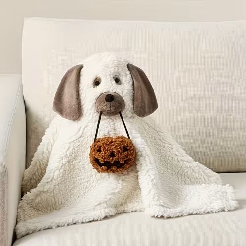 adorable halloween pillow featuring a cartoon dog a soft - Temu