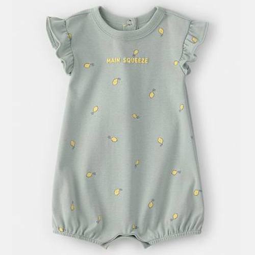 Baby Girl Carter's 'Main Squeeze' Lemon Short-Sleeve Romper