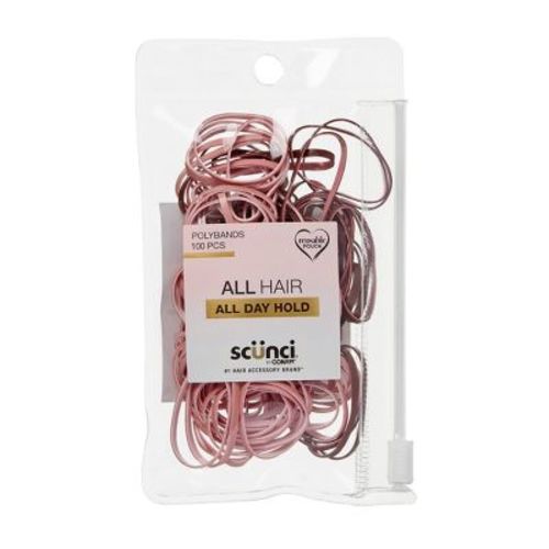 scünci 2-Tone Polybands in Reusable Bag - All Hair - 100pcs