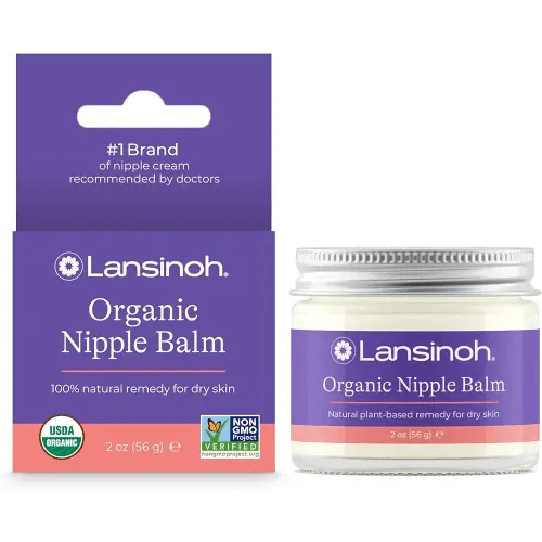 Lansinoh Organic Nipple Butter, Nipple Cream Safe for Breastfeeding Baby, Postpartum Essentials for Mom, 2 Ounces
