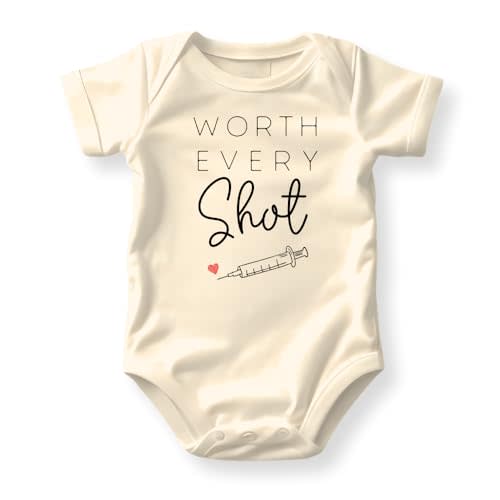 Worth Every Shot IVF Baby Bodysuit, Toddler & Kids T-Shirt - Fertility Support Pregnancy Announcement