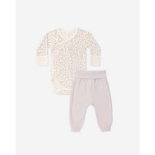 Side Snap Bodysuit + Pant Set Floret – Quincy Mae