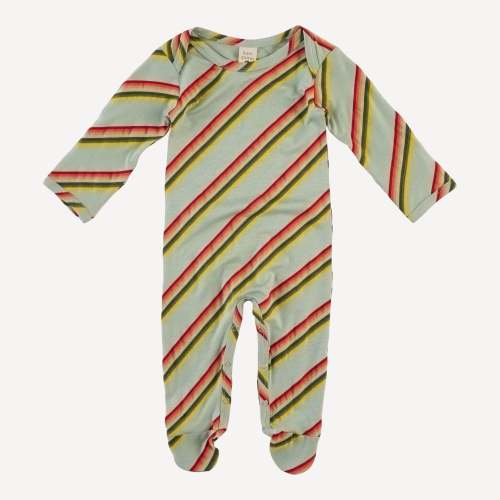long sleeve lap neck footie | 70s ranch stripe | bamboo – kate quinn