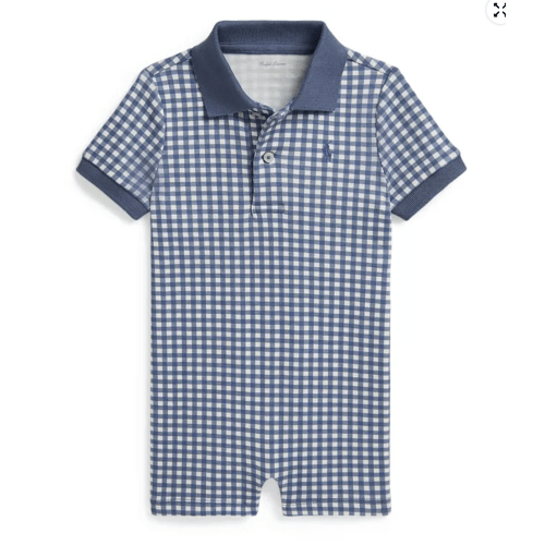 Baby Boys' Gingham Polo Shortall